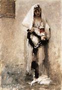 John Singer Sargent A beggarly girl France oil painting artist